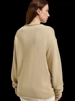 Outlet Pullover with rolled edges Women Knitwear