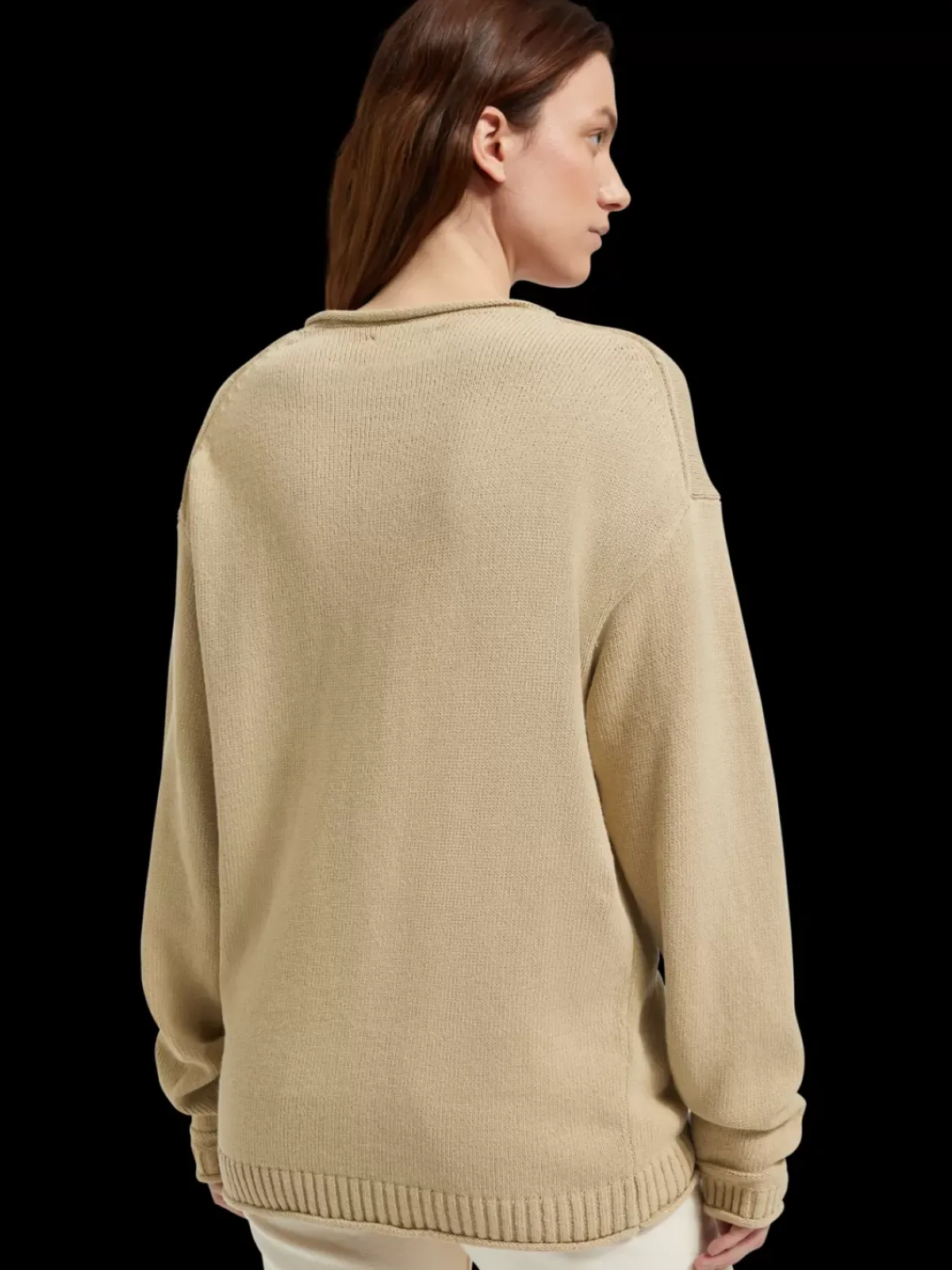 Outlet Pullover with rolled edges Women Knitwear