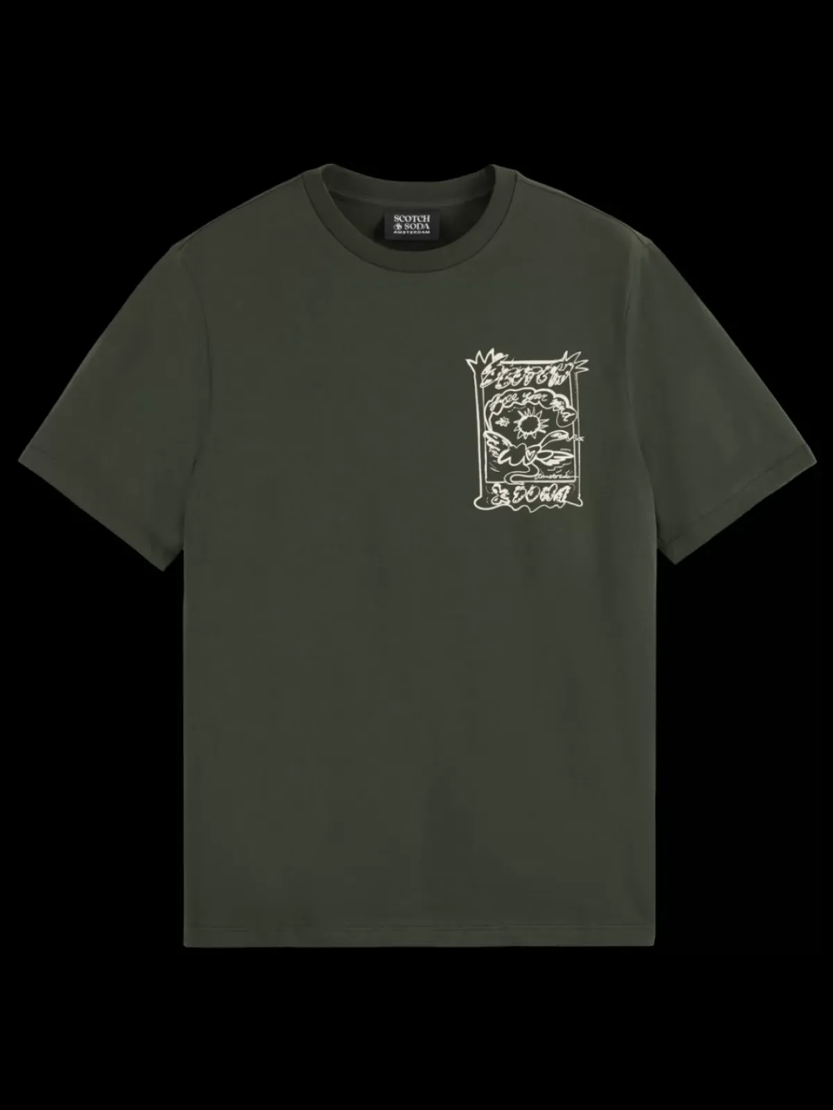 Online Regular fit front chest artwork t-shirt T-shirts & Polo Shirts