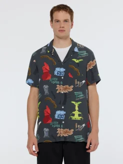Discount Regular fit short sleeve AOP viscose shirt T-shirts & Polo Shirts