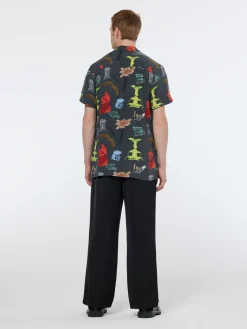 Discount Regular fit short sleeve AOP viscose shirt T-shirts & Polo Shirts