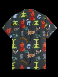 Discount Regular fit short sleeve AOP viscose shirt T-shirts & Polo Shirts