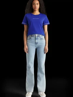 New Regular fit t-shirt with flatlock detail Women Tops & T-shirts