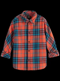 Clearance REGULAR-FIT YARN-DYED CHECKED FLANNEL SHIRT Kids/BOY Shirts