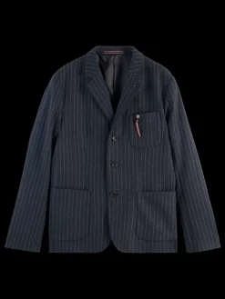 Fashion RELAXED 3-BUTTON WOOL-BLEND PINSTRIPE BLAZER Blazers & Waistcoats