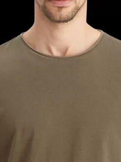 Fashion Relaxed fit raw edge t-shirt T-shirts & Polo Shirts