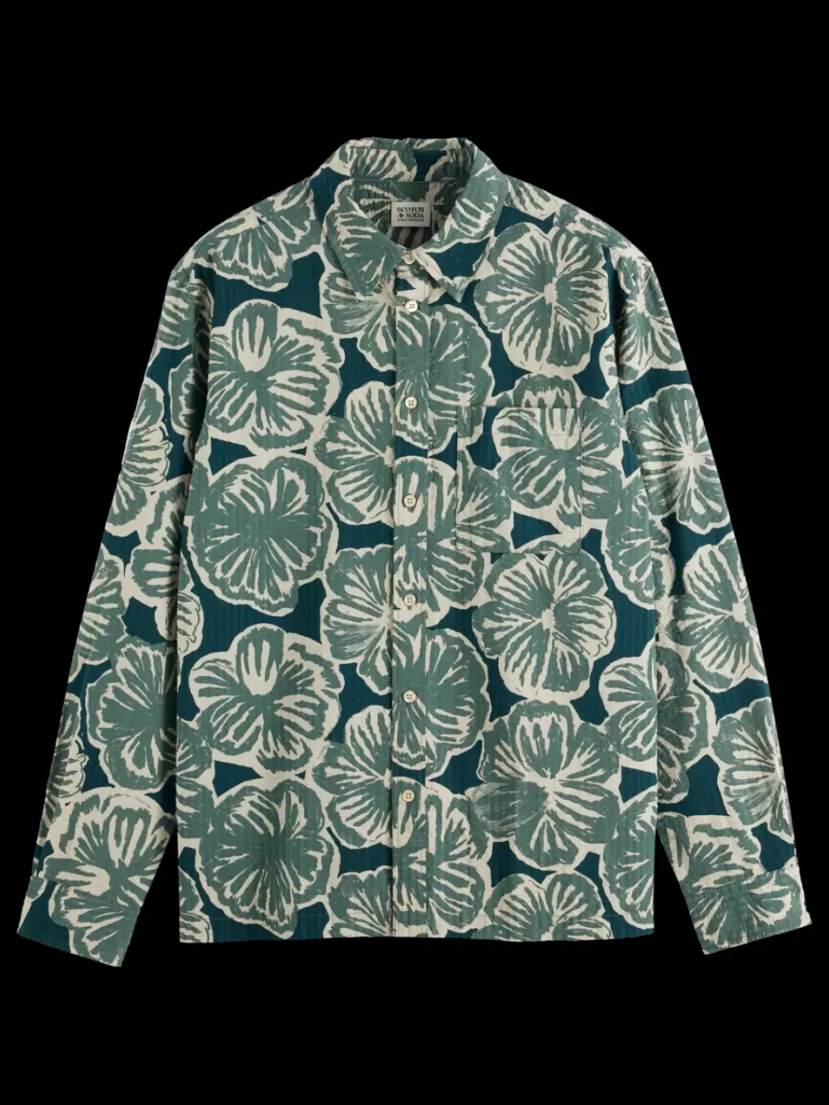 New RELAXED FIT SEERSUCKER AOP SHIRT Shirts