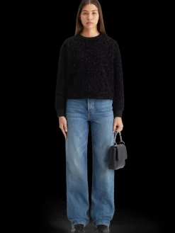 Sale Relaxed fit sweatshirt with flock artwork Women Sweatshirts & Hoodies
