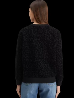 Sale Relaxed fit sweatshirt with flock artwork Women Sweatshirts & Hoodies