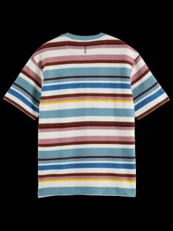 Discount Relaxed fit textured striped t-shirt T-shirts & Polo Shirts