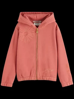 Clearance RELAXED-FIT ZIP-THROUGH HOODIE WITH EMBROIDERED ARTWORKS Kids Sweatshirts & Hoodies