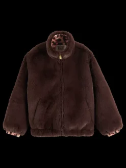Online REVERSIBLE FAUX FUR ZIP-THROUGH JACKET Kids Jackets & Coats