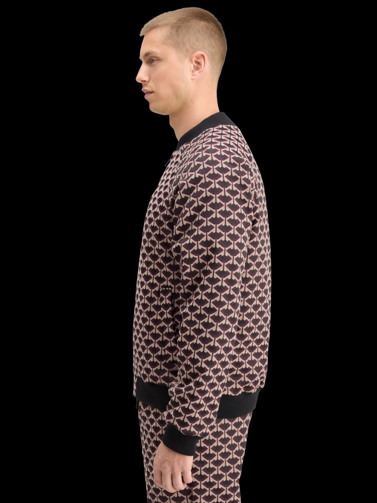 Online REVERSIBLE JACQUARD BOMBER JACKET Jackets & Coats