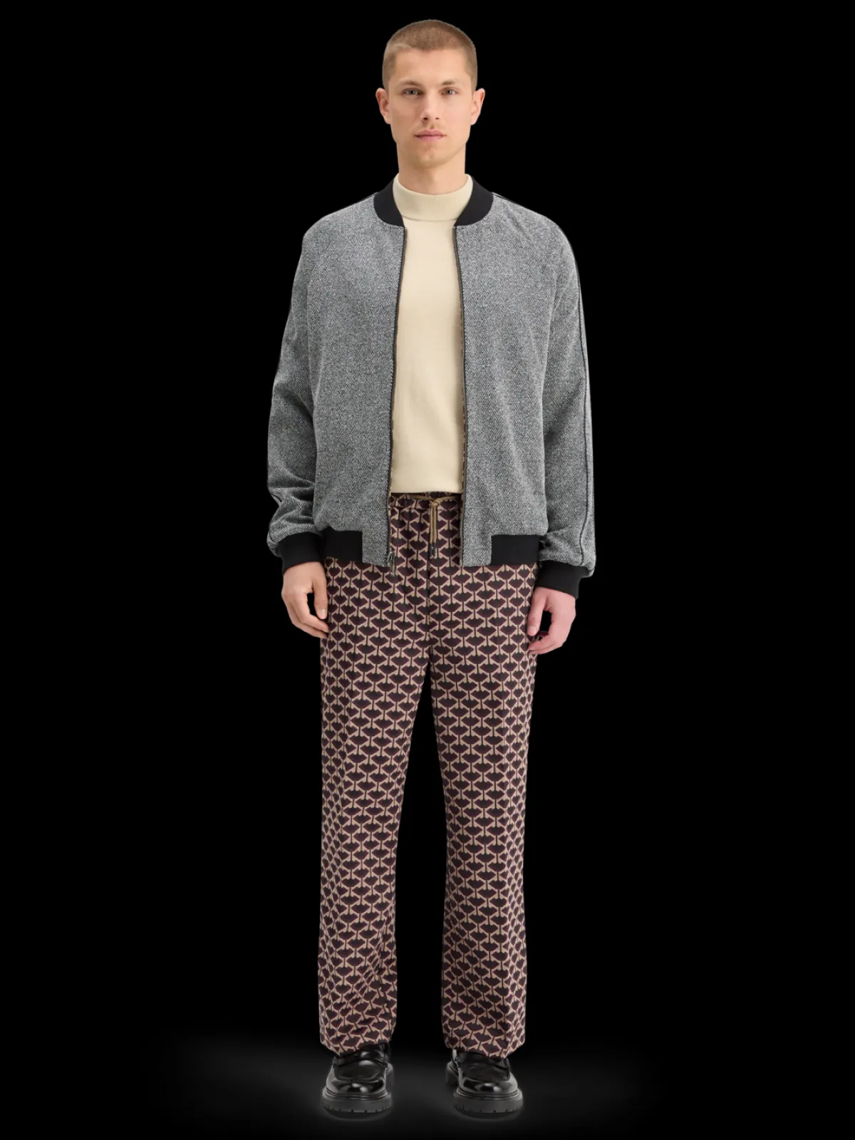 Online REVERSIBLE JACQUARD BOMBER JACKET Jackets & Coats