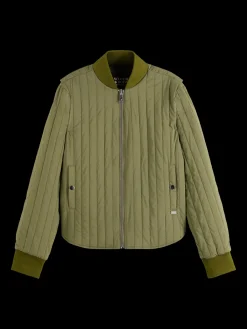 Outlet Reversible vertical quilt bomber Women Jackets & Coats