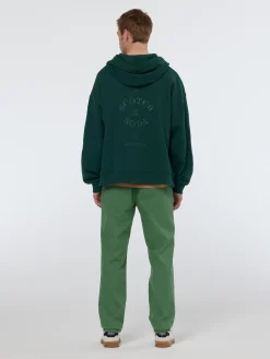 Outlet Rib insert zipped loose fit hoodie Sweatshirts & Hoodies