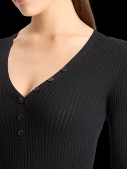 New RIBBED FITTED PULLOVER Women Knitwear