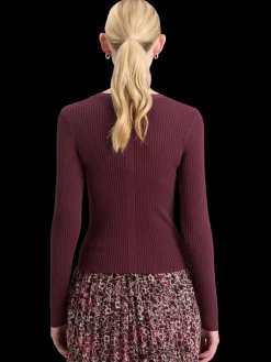 New RIBBED FITTED PULLOVER Women Knitwear