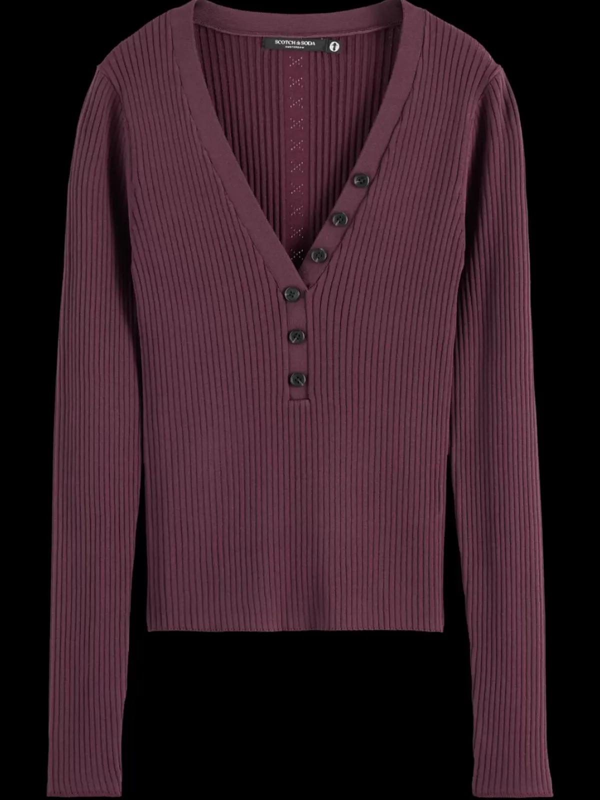 New RIBBED FITTED PULLOVER Women Knitwear