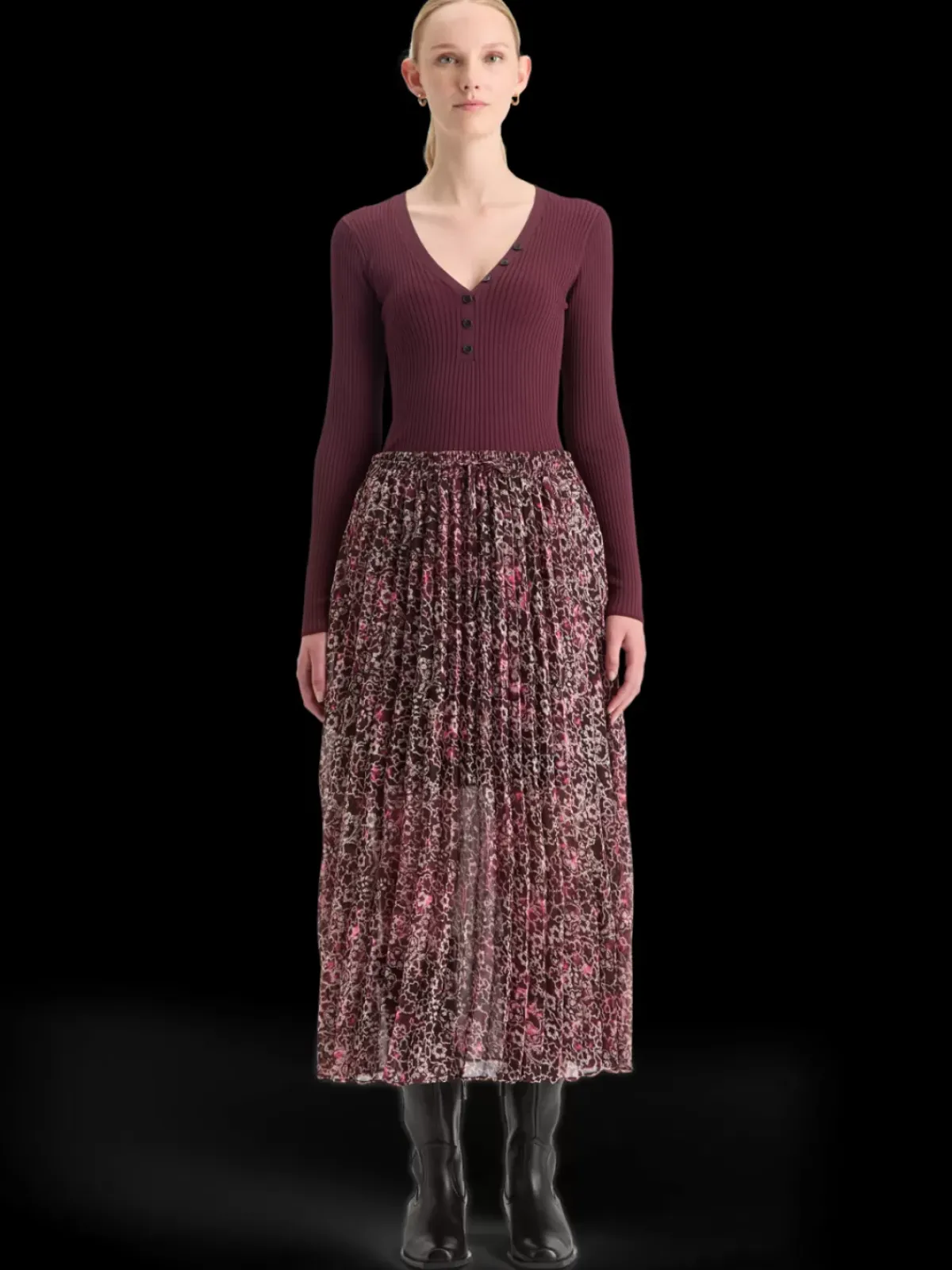 New RIBBED FITTED PULLOVER Women Knitwear