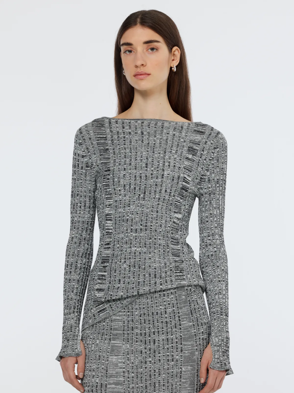 Fashion Ribbed knitted pullover Women Knitwear