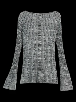 Fashion Ribbed knitted pullover Women Knitwear