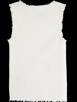 Outlet RIBBED TANK WITH LITTLE RUFFLE Kids T-shirts & Tops