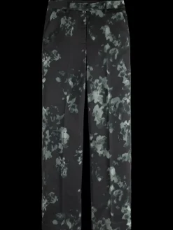 Clearance Ripple floral jacquard straight leg pant Women Pants