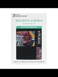 Discount SCOTCH & SODA MEN'S UNDERWEAR SS24 - 3PK BOXER BRIEF (PRINT) Underwear & Socks