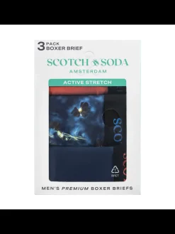 Discount SCOTCH & SODA MEN'S UNDERWEAR SS24 - 3PK BOXER BRIEF (PRINT) Underwear & Socks