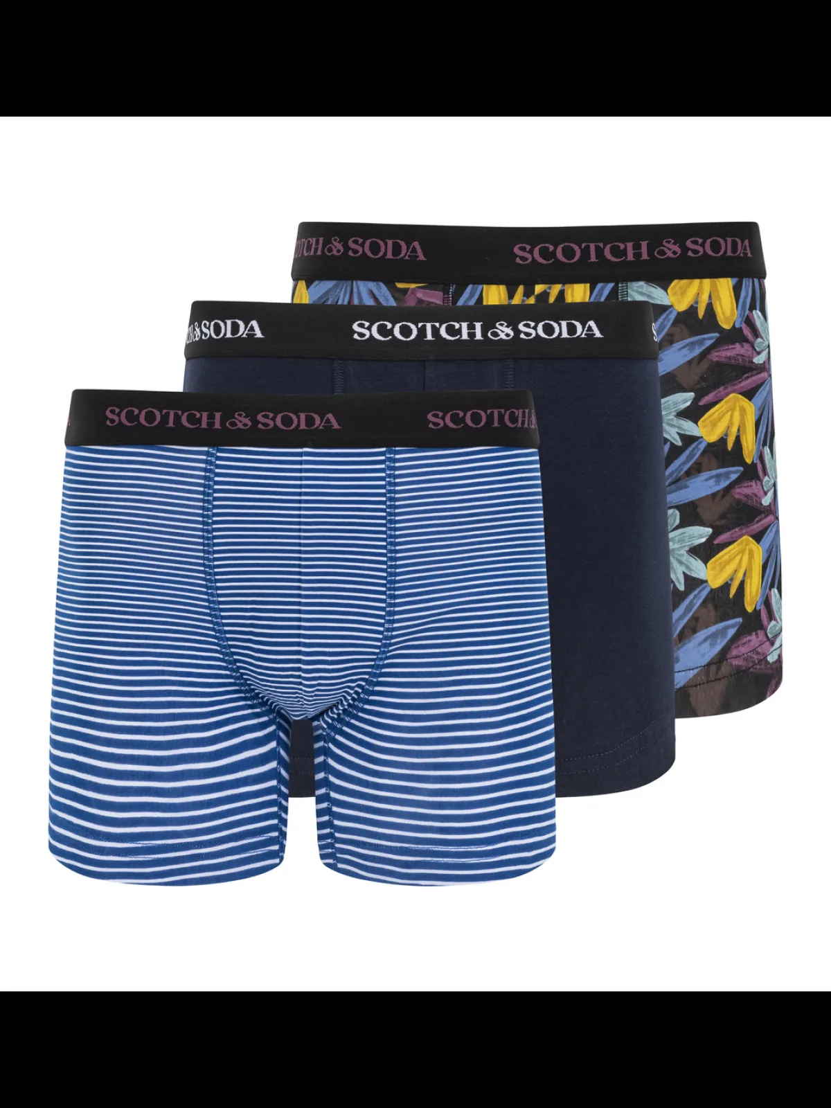Discount SCOTCH & SODA MEN'S UNDERWEAR SS24 - 3PK BOXER BRIEF (PRINT) Underwear & Socks