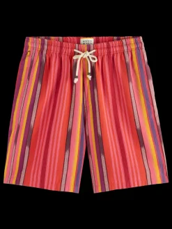 Outlet Seasonal- striped cotton-oxford bermuda short Shorts