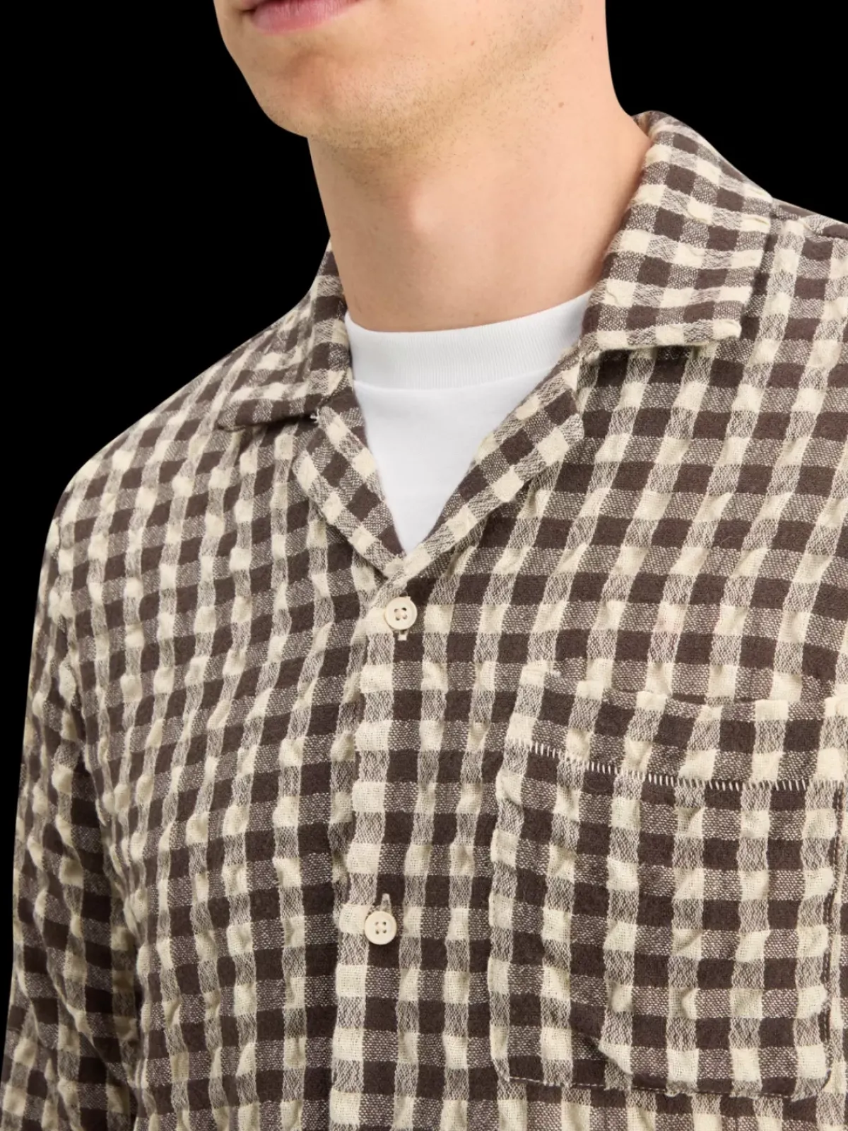 Online SEERSUCKER WOOL BLEND CHECK SHIRT Shirts