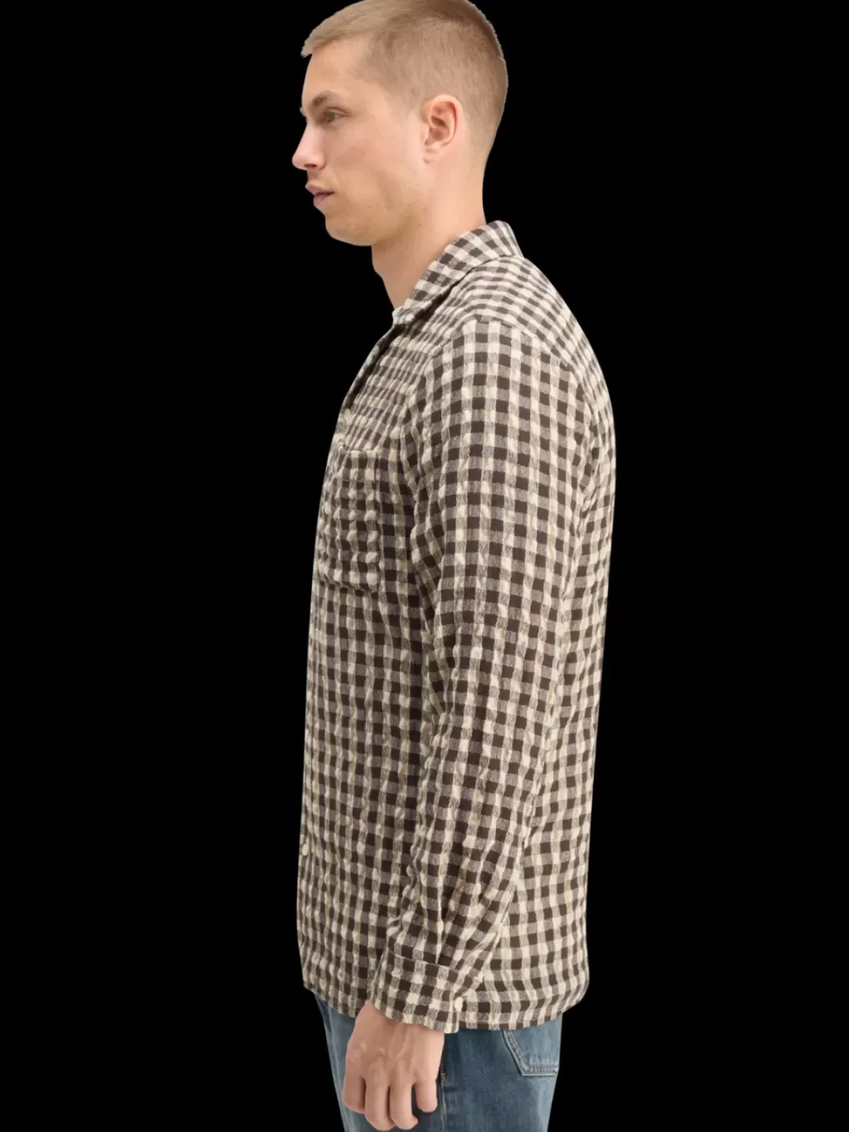 Online SEERSUCKER WOOL BLEND CHECK SHIRT Shirts