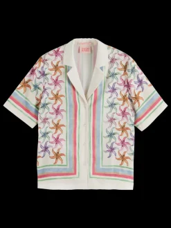 Outlet SHORT SLEEVE SHIRT WITH BANDANA PRINT Women Tops & T-shirts