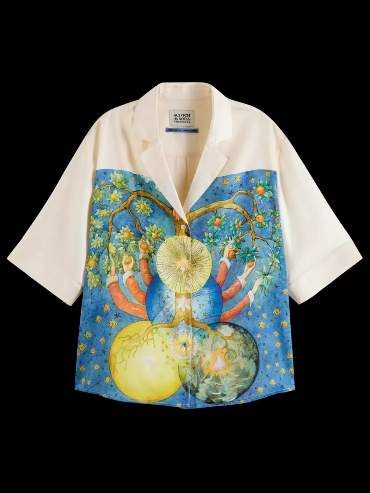 Clearance SHORT SLEEVED SHIRT EMBASSY OF THE FREE MIND PRINT Women Tops & T-shirts