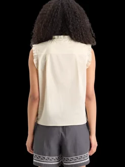 Fashion Sleeveless ruffle shirt Women Tops & T-shirts