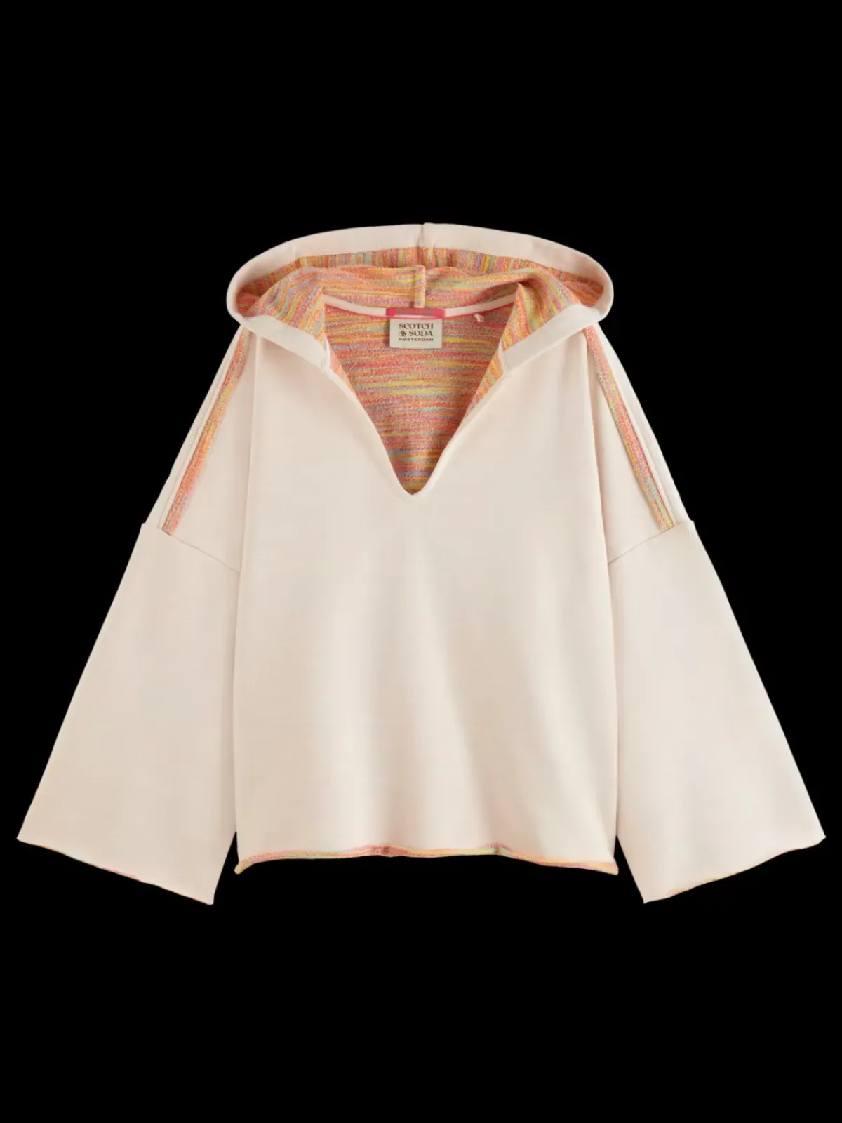Fashion SLOUCHY FIT SHOULDER DETAIL HOODIE Women Sweatshirts & Hoodies