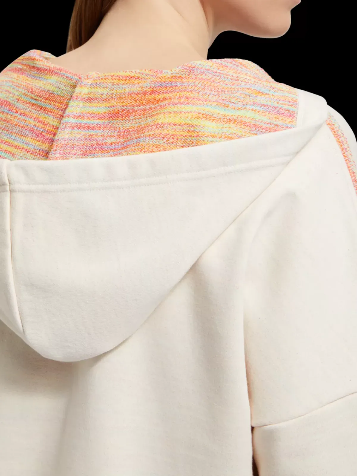 Fashion SLOUCHY FIT SHOULDER DETAIL HOODIE Women Sweatshirts & Hoodies