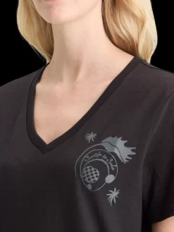 Discount SLUB V-NECK REGULAR FIT T-SHIRT Women Tops & T-shirts