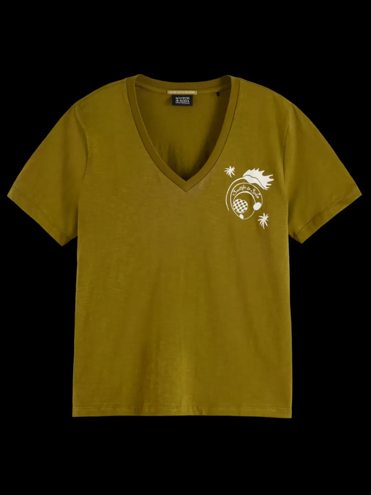 Discount SLUB V-NECK REGULAR FIT T-SHIRT Women Tops & T-shirts