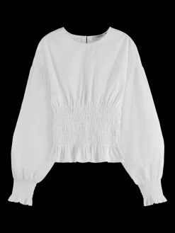 Best SMOCKED TOP Women Blouses & Shirts