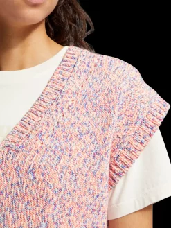 Best SPACE DYE V NECK KNITTED TANK Women Tops & T-shirts
