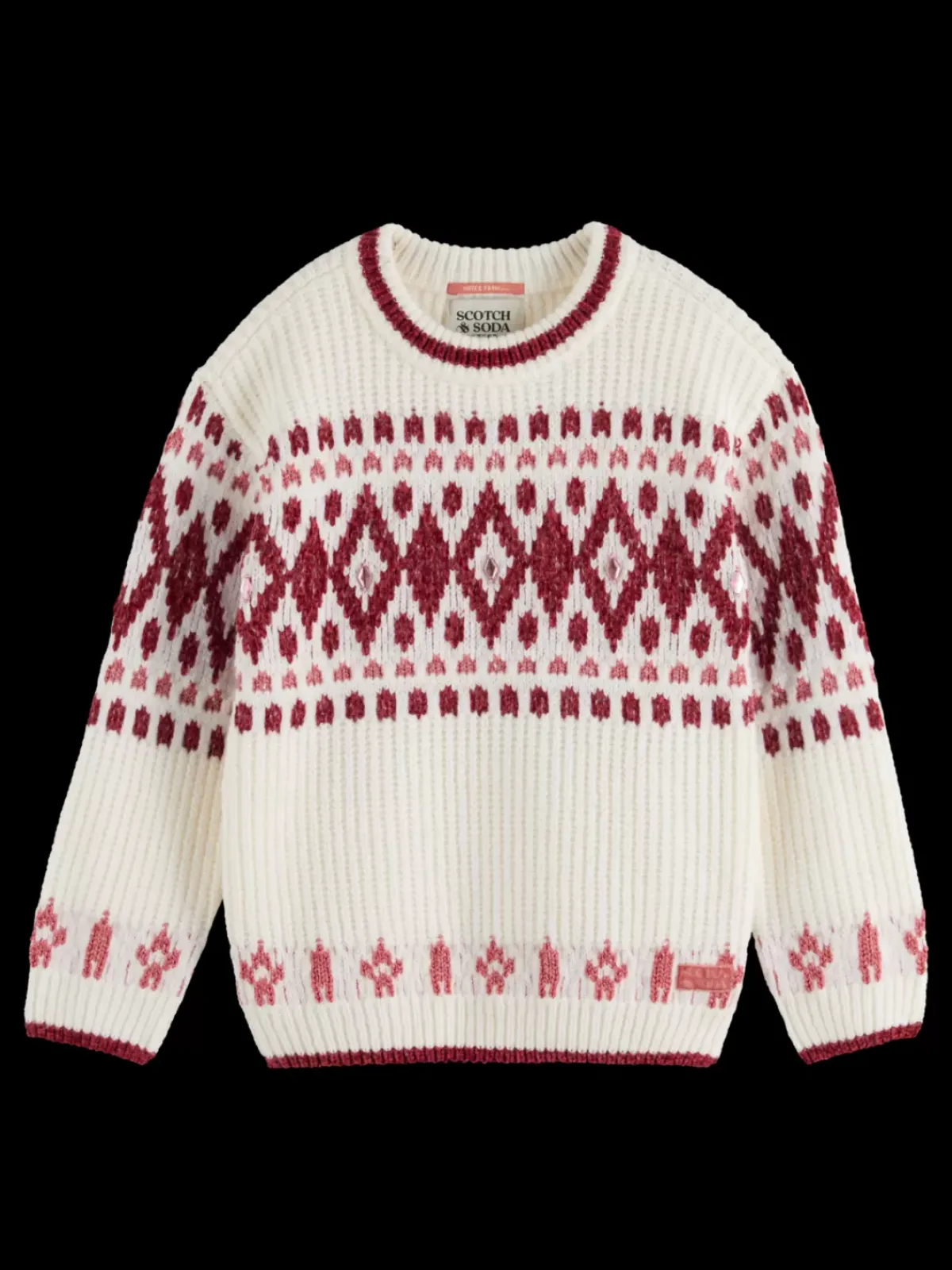 Discount SPARKLY FAIR ISLE PULLOVER Kids Knitwear