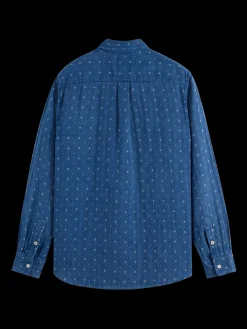 Online Special denim weave with wash effects shirt Shirts