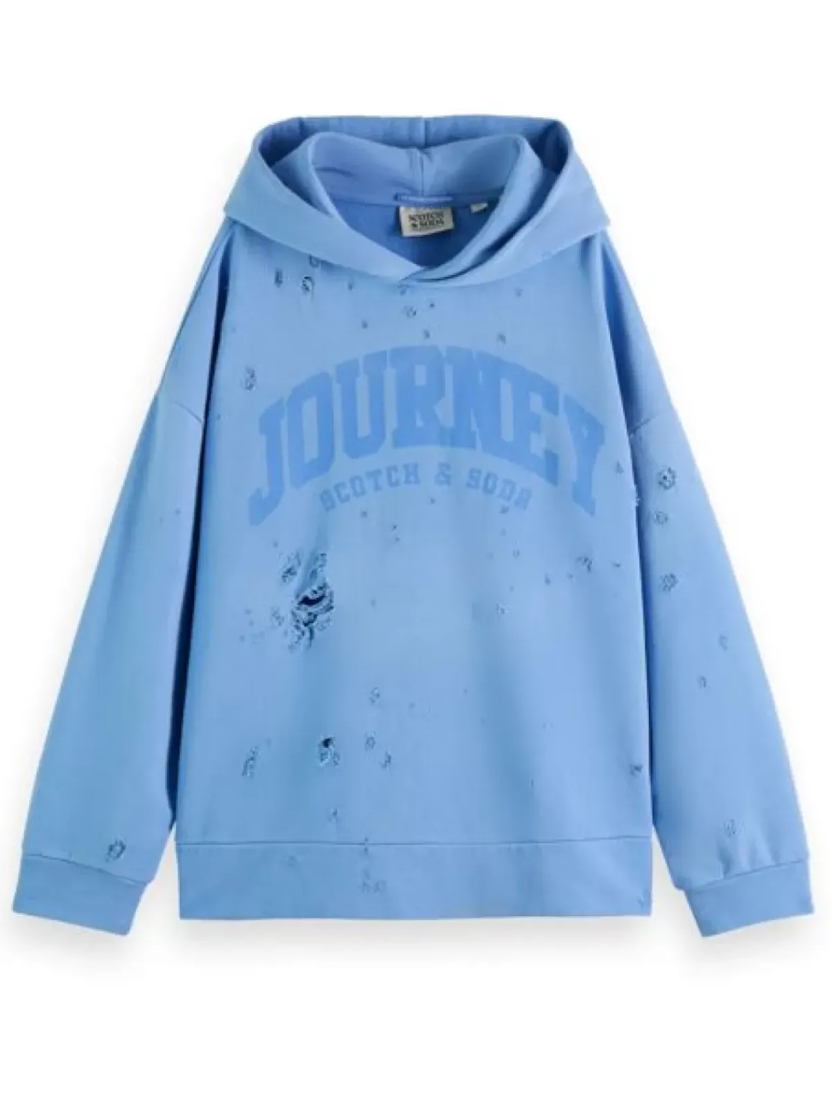 Discount SPRAYED HOODIE WITH DESTROYED DETAILS Women Sweatshirts & Hoodies