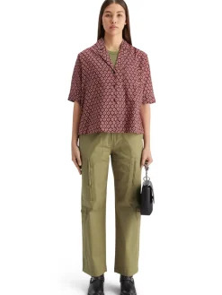 Fashion Ss shirt lurex print Women Tops & T-shirts