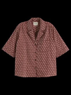 Fashion Ss shirt lurex print Women Tops & T-shirts