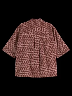 Fashion Ss shirt lurex print Women Tops & T-shirts