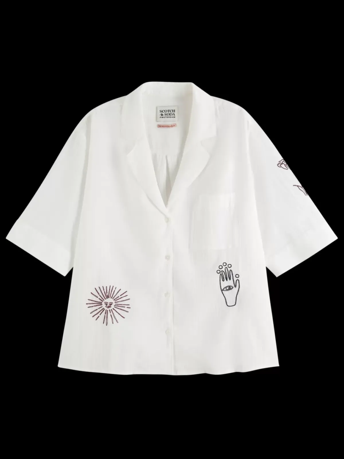 New Ss shirt with embroidery Women Tops & T-shirts